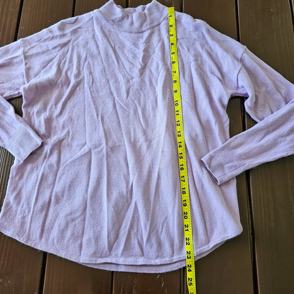 Madewell Women's Sz XS Lavender Mock Neck Wool & Alpaca Blend Sweater - Picture 7 of 9